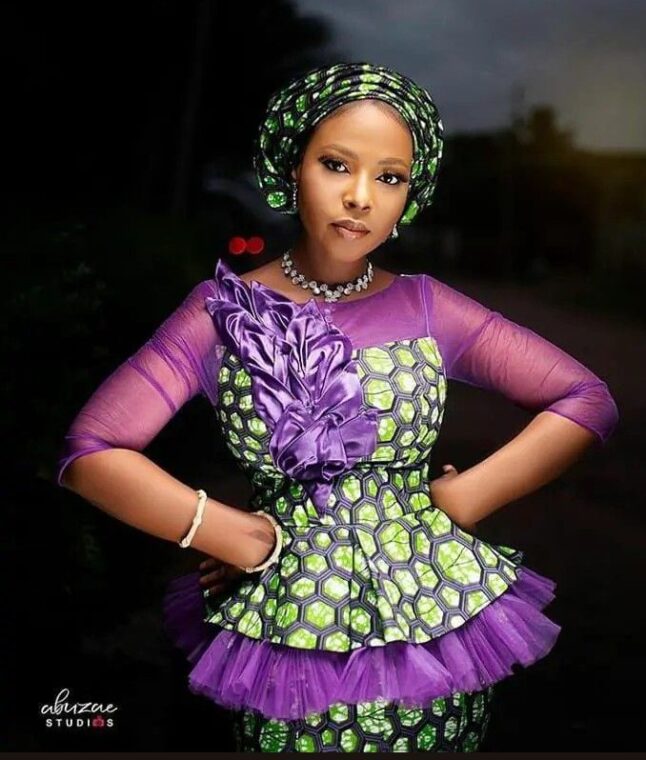 Fascinating Ankara Skirt and Peplum Blouse Styles (2)