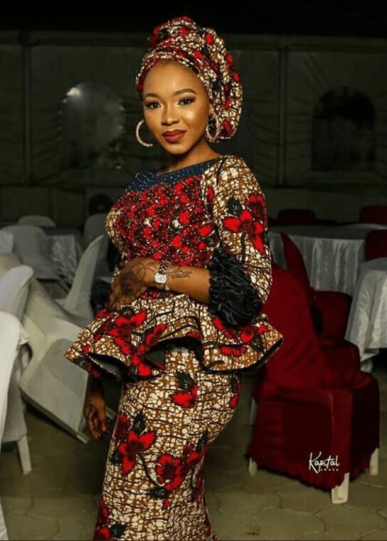 Fascinating Ankara Skirt and Peplum Blouse Styles (8)