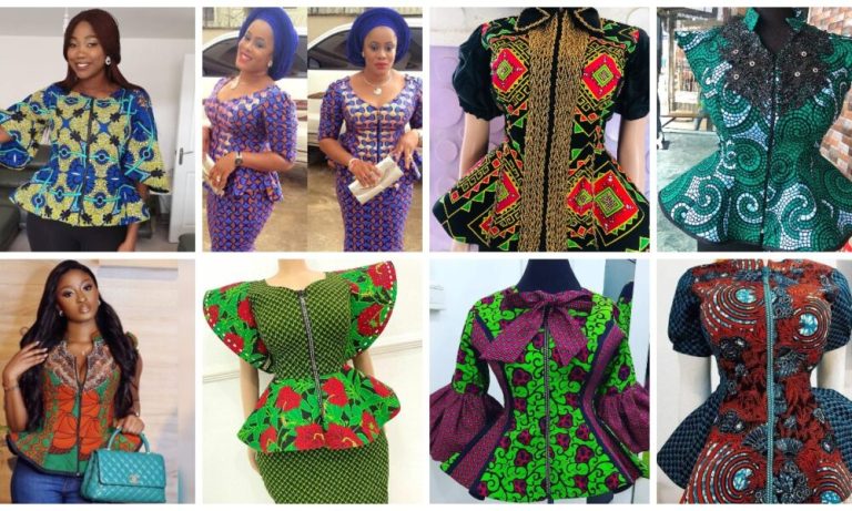 Dazzling Front Zipper Ankara Styles: Ankara Blouses/Tops For Elegant Looks
