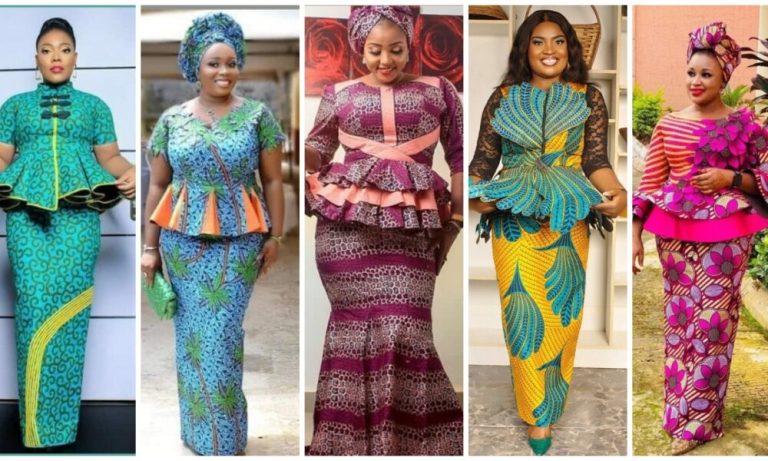 Fascinating Ankara Skirt and Peplum Blouse Styles
