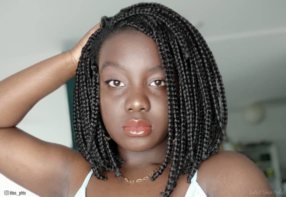 best short box braids for black women