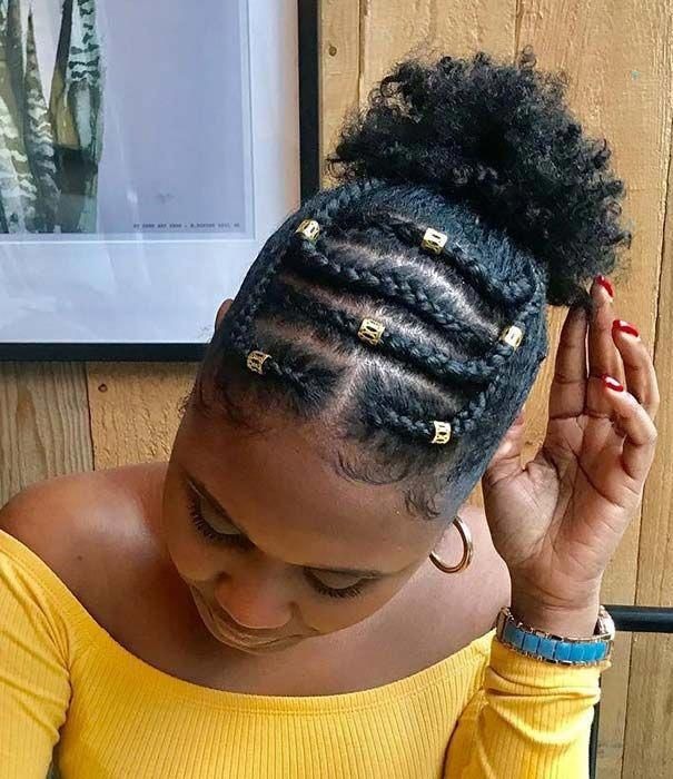 hair cuff and braids purff