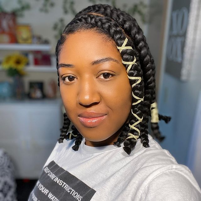 pretty braid hairstyle for short hair 01